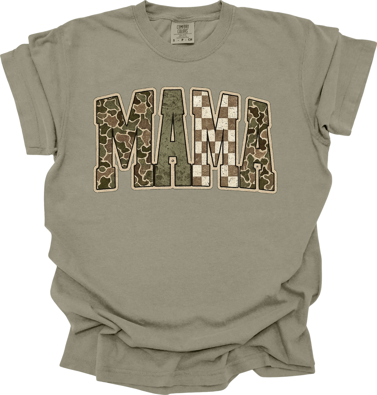 Camo Checkered Mama Tee