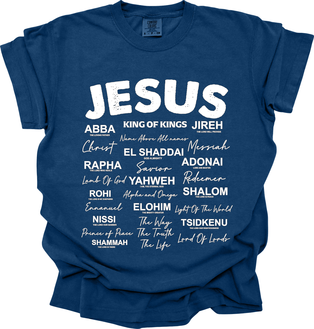 Names of Jesus Comfort Colors Tee