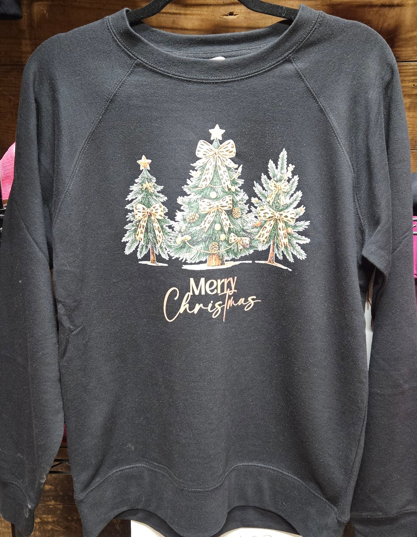 Leopard Christmas Tree Crewneck