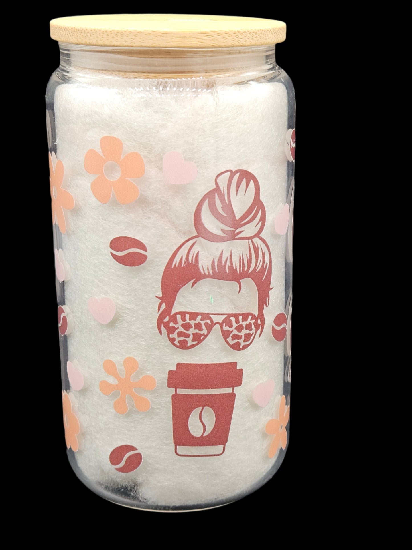 Coffee and Grace 16 oz Glass Tumbler
