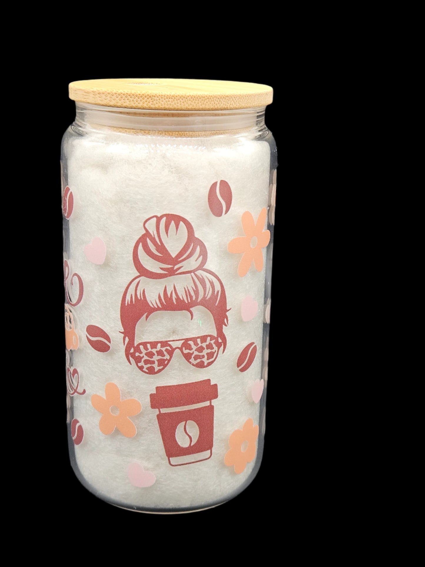 Coffee and Grace 16 oz Glass Tumbler