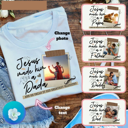 Personalized Father's Day Photo Shirt