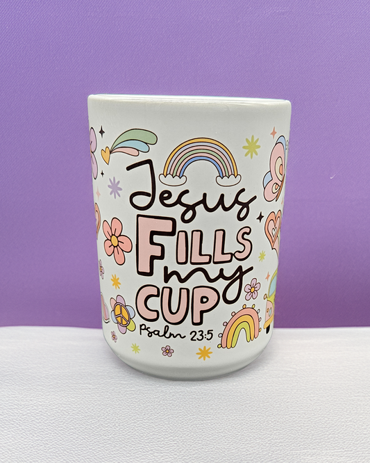 Jesus Fills My Cup 15 oz. Coffee Mug