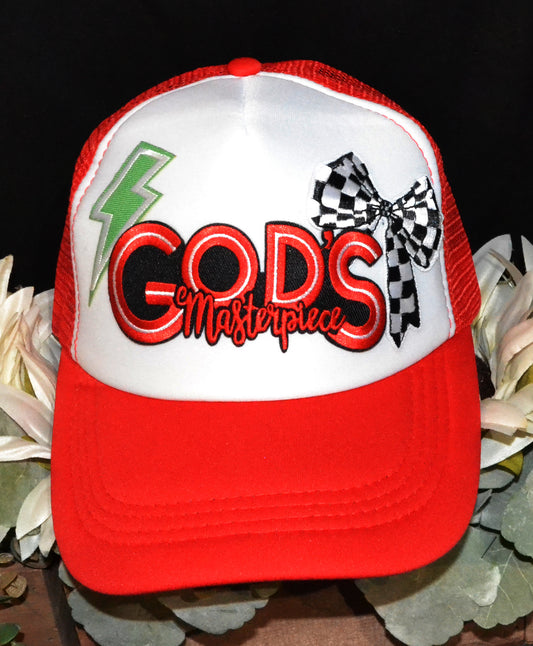 God's Masterpeice Embroidery Patch Trucker Hat
