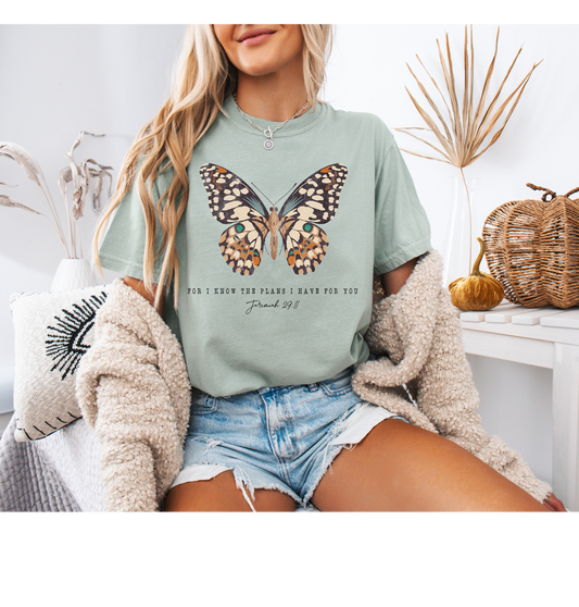 JEREMIAH 29:11 BUTTERFLY TEE