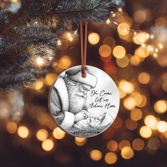 Let Us Adore Him Ornament