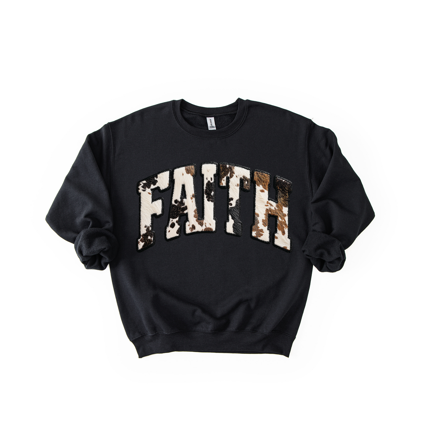 Faux Cowhide Faith Tshirt or Sweatshirt