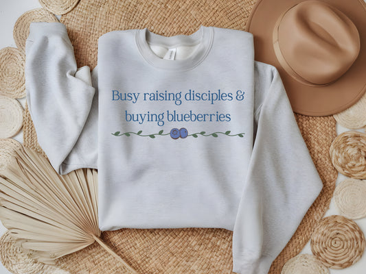 Raising Disciples and Buy Blueberries Charlie Kirk Crewneck Sweatshirt