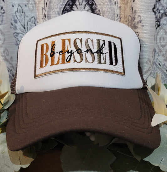 Blessed Beyond Ladies Trucker Cap