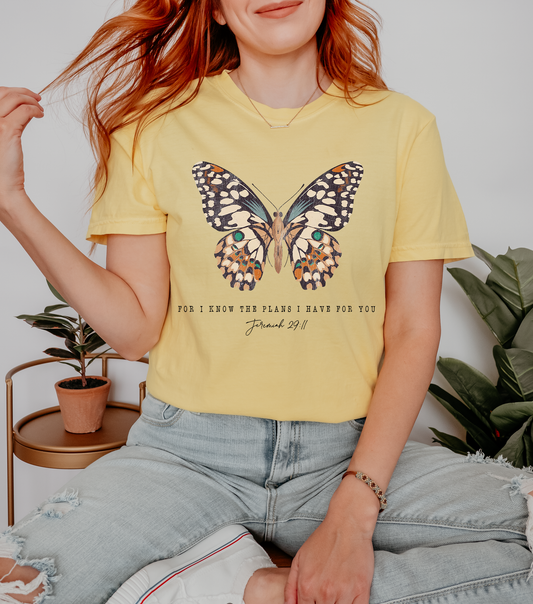 Jeremiah 29:11 Butterfly Tee