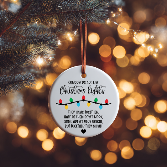 Coworkers Ceramic Christmas Ornament