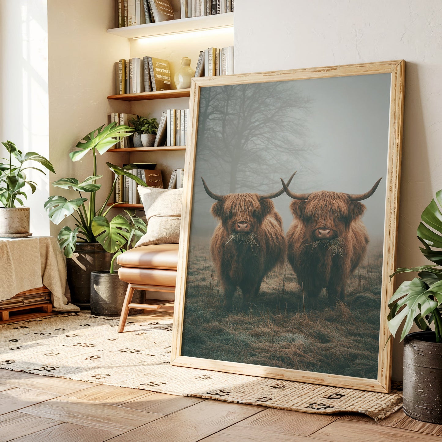 Gentle Giants Beneath Misty Skies