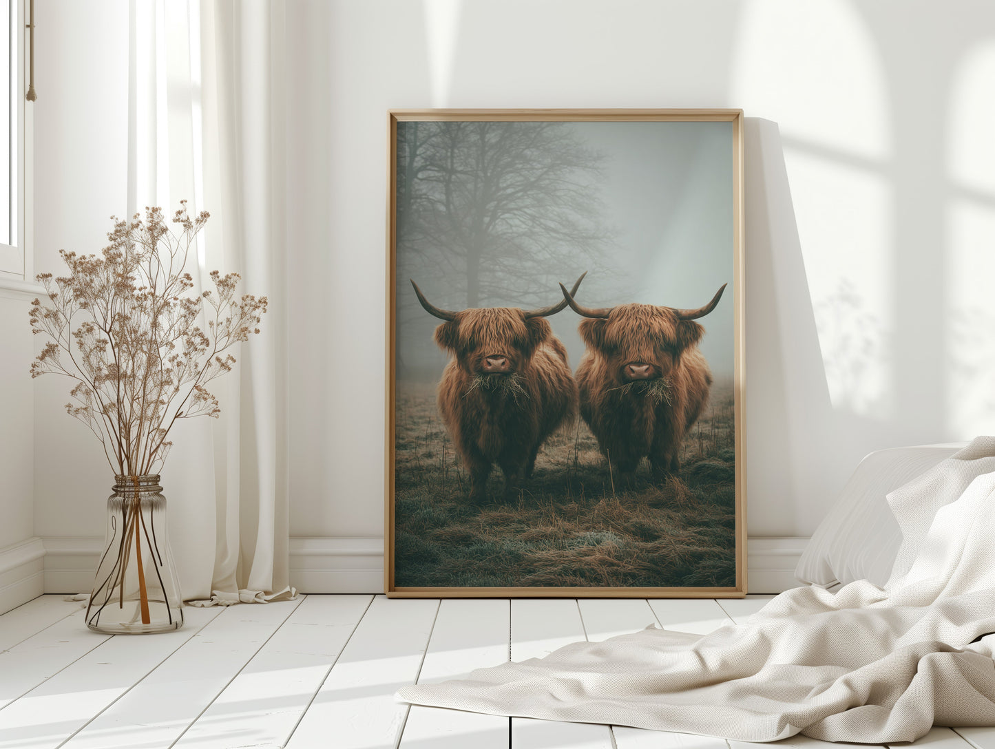 Gentle Giants Beneath Misty Skies