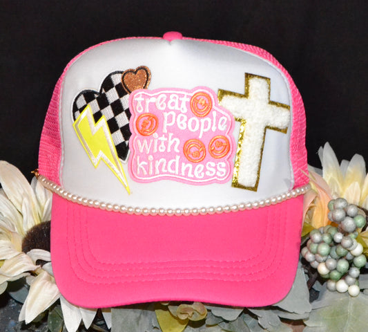 Kindness Pink Trucker Patch Hat