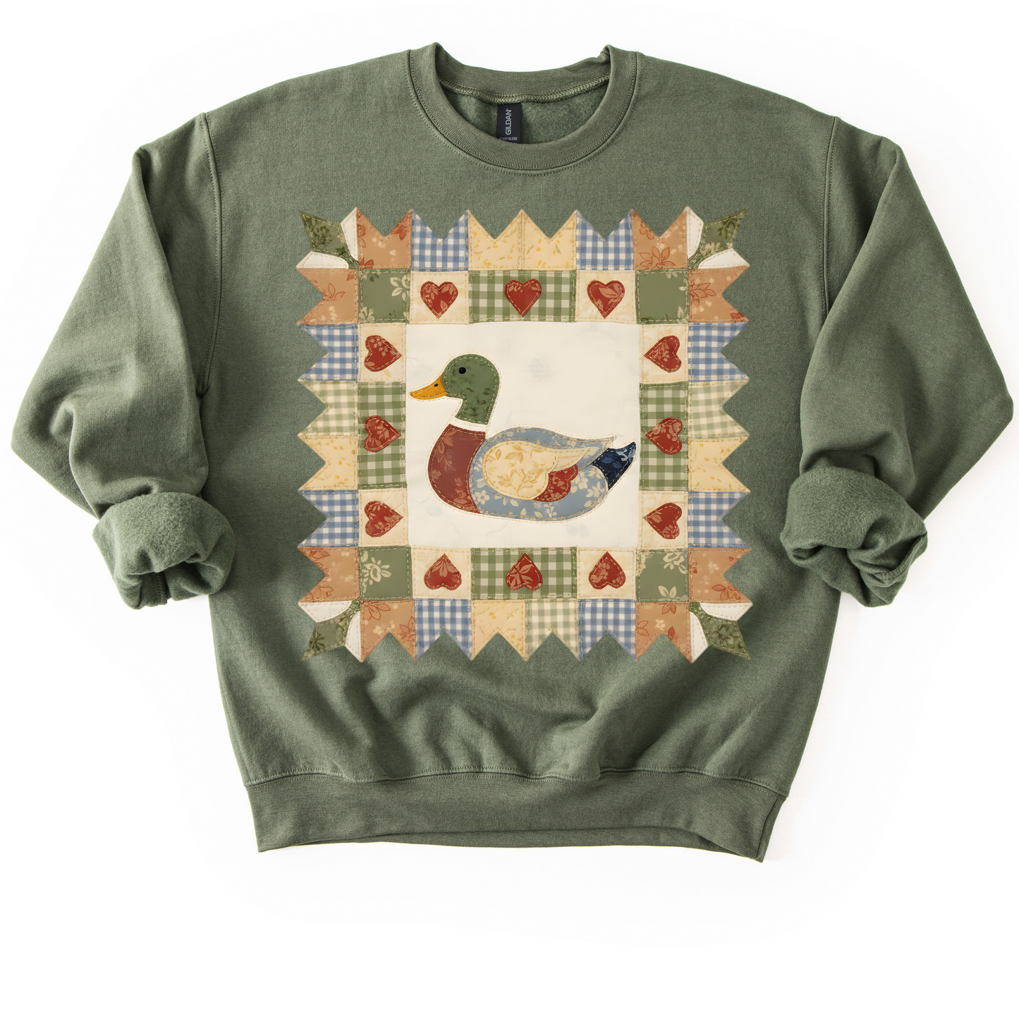Mallard Patchwork Crewneck or Tee