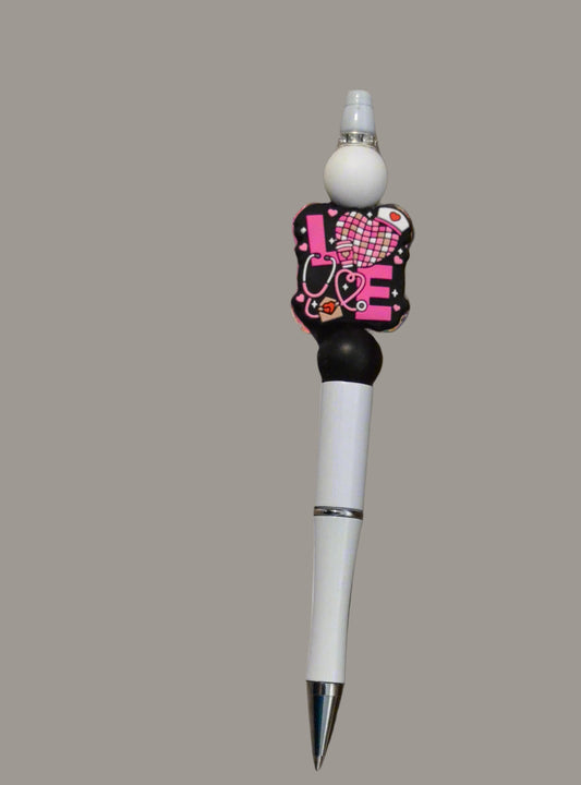 Nurse Love Beaded Pen