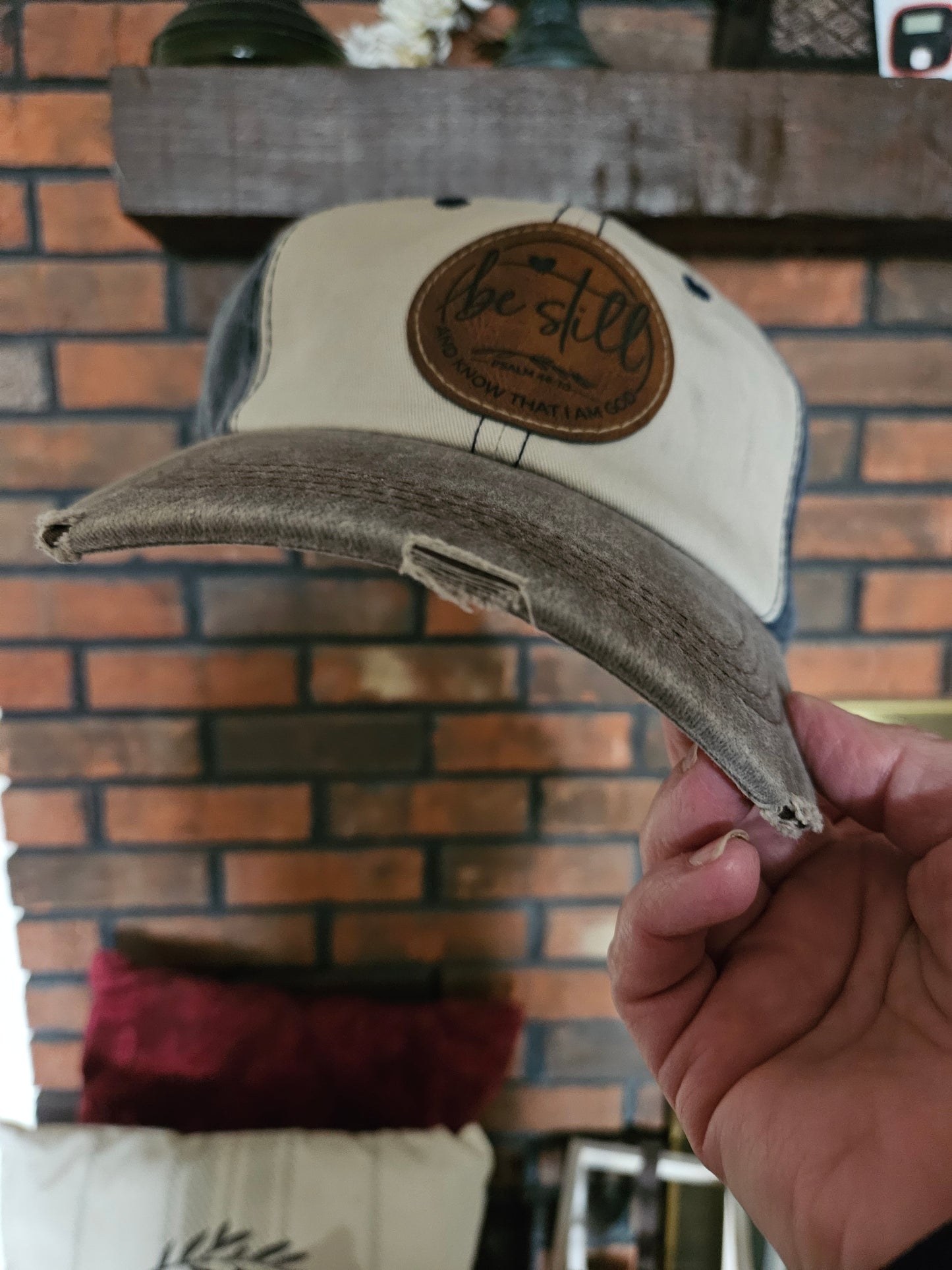 Be Still and Know Leather Patch Hat