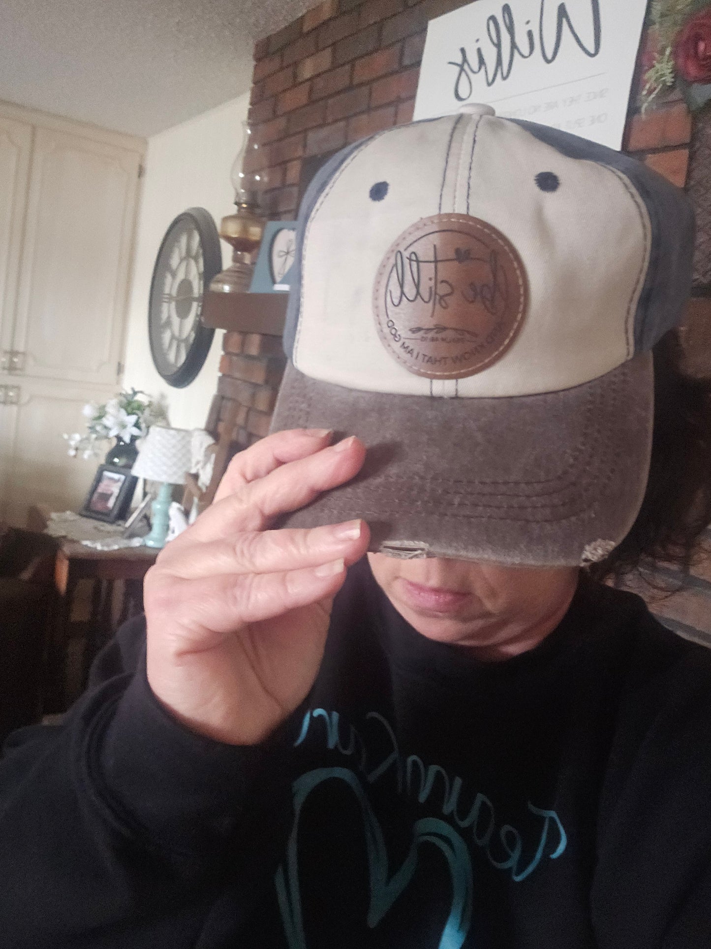 Be Still and Know Leather Patch Hat