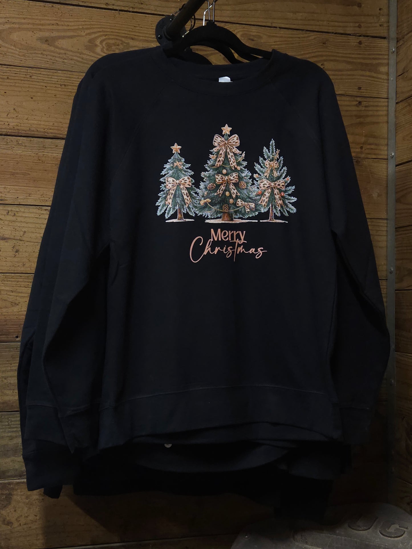 Leopard Christmas Tree Crewneck