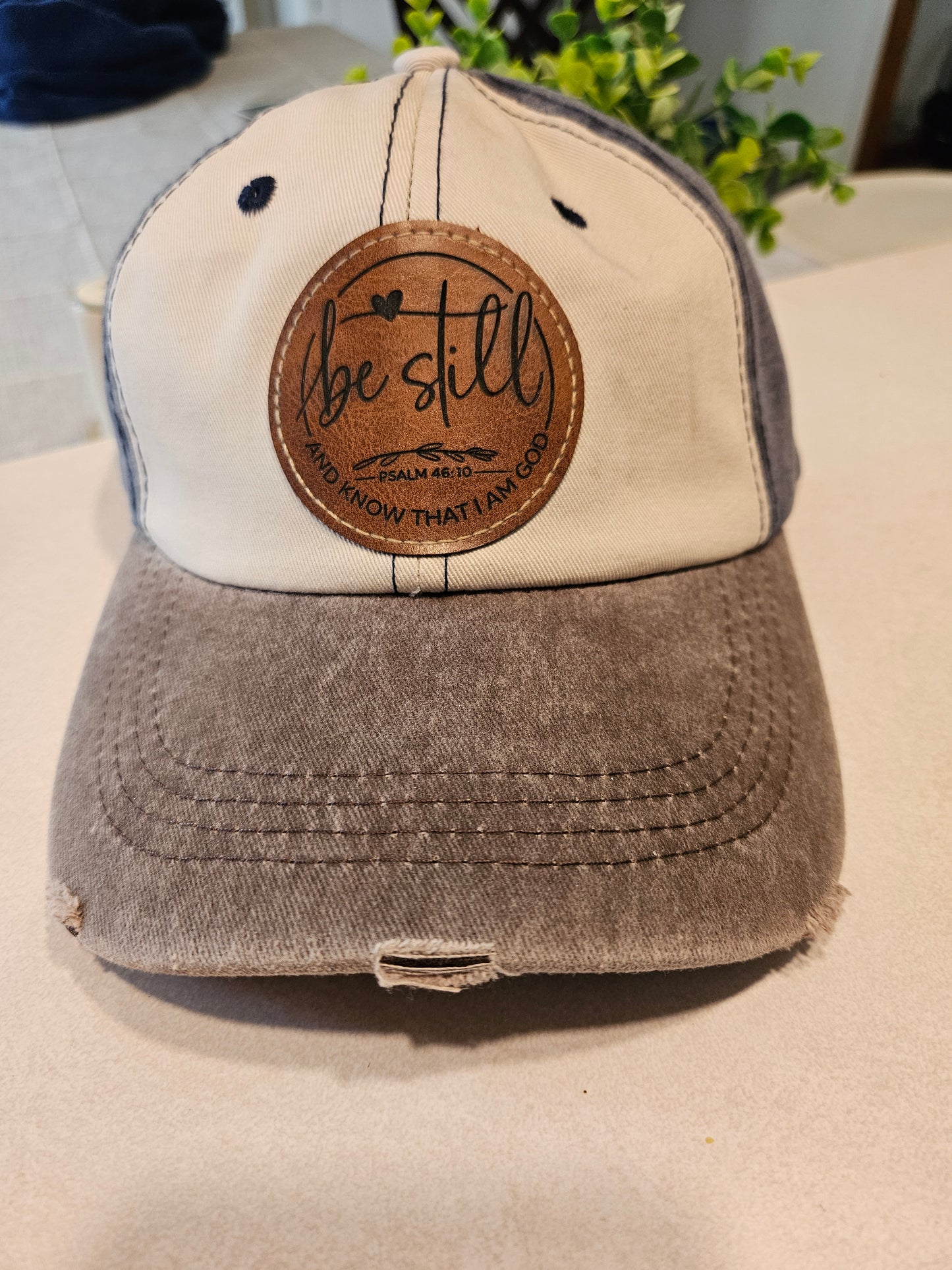 Be Still and Know Leather Patch Hat