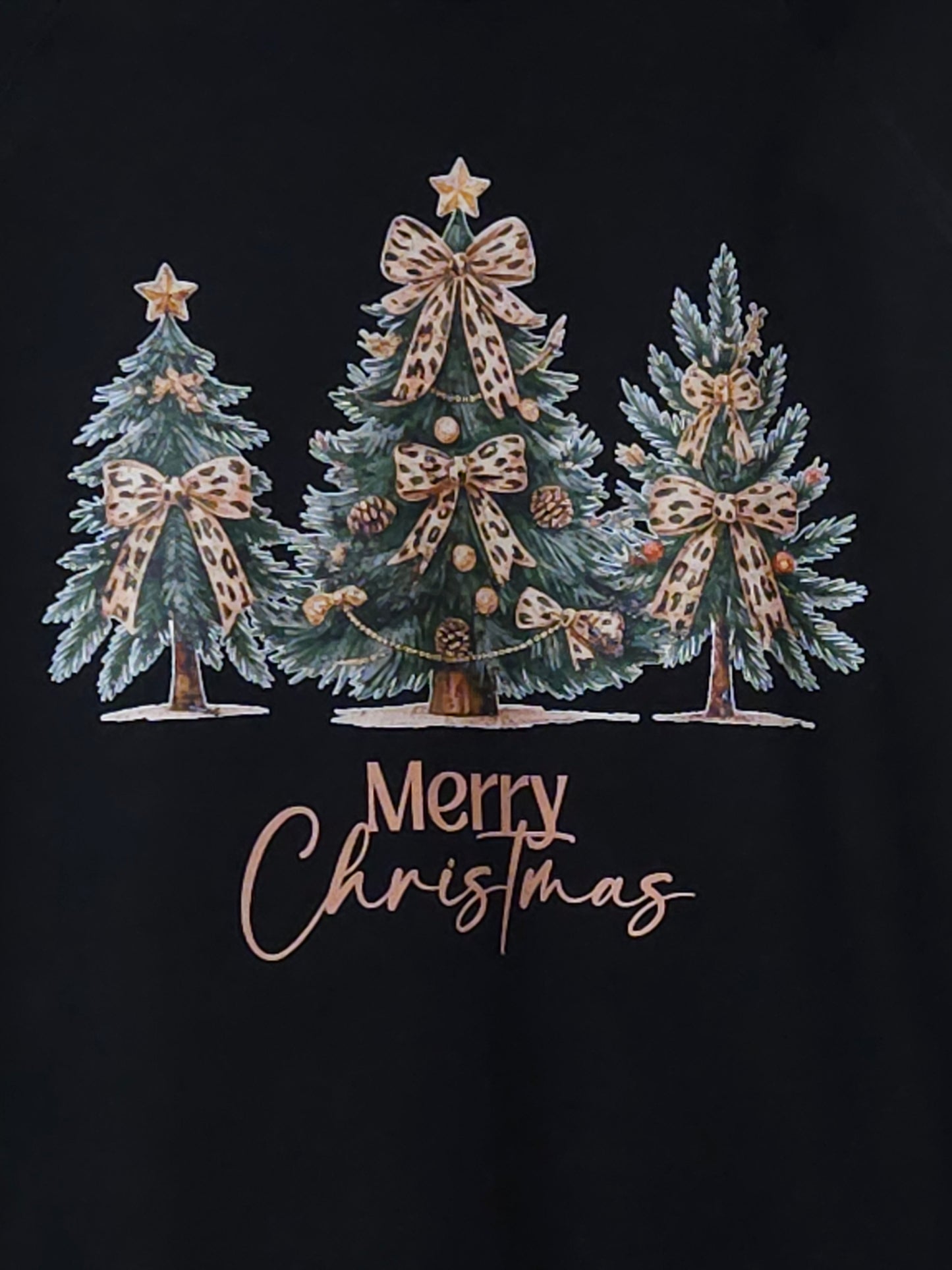 Leopard Christmas Tree Crewneck