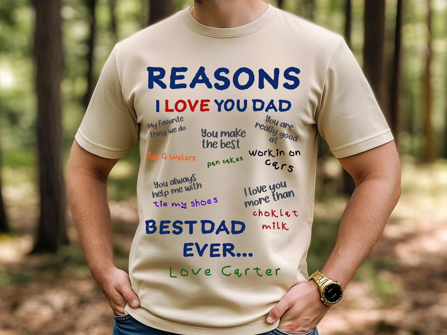 Reasons I Love You Dad Keepsake Tee