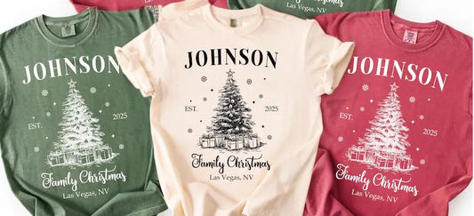 Personalized Family Christmas T-Shirts – Custom Holiday Tees